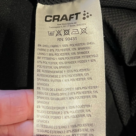 CRAFT Black and blue Full-Zip Jacket XL - Picture 6 of 8